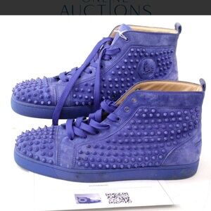 Authentic Christian Louboutin Suede Sneakers. Men\'s Size 46 (12.5 US) Christian Louboutin Sneakers for Men | The RealReal main image 4